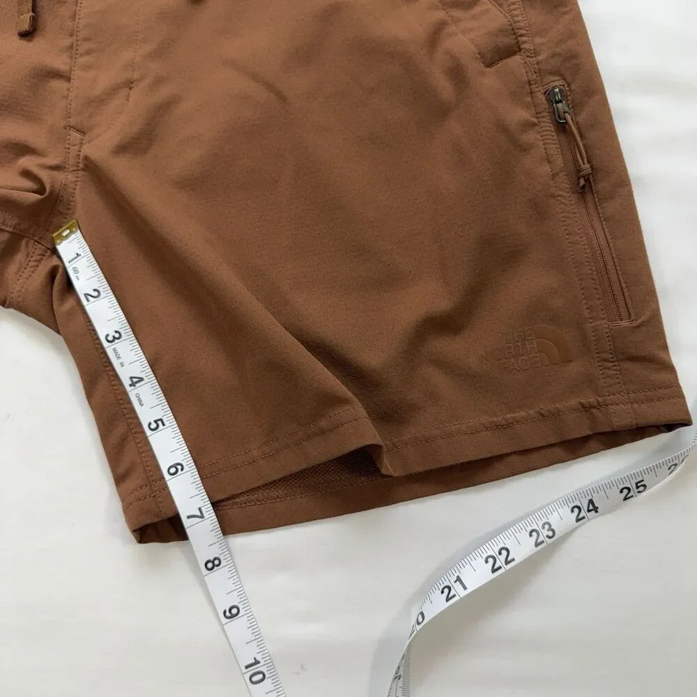 The North Face Rolling Sun Shorts Size 34 Rust Brown Packable Hiking Outdoor